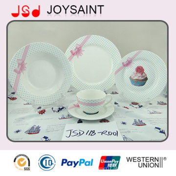 Placa cerâmica ajustada dos utensílios de mesa novos da porcelana nova do projeto de China do osso